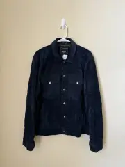 Todd Snyder New Dylan Italian Suede Snap Jacket Navy Blue XL