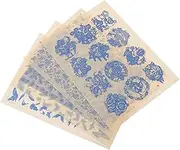 Angoily 4Sheets Transfer Paper Professional Underglaze Decal for High Temperature Pottery Durable Decorative Transfer Decal for DIY Crafts