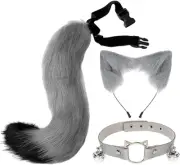 Fox Ears Hair Hoop & Fox Tail Set, Soft Faux Fur Fox Costume Fancy Dress Cosp...