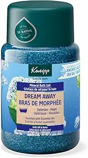 Kneipp Dream Away Mineral Bath Salts With Valerian & Hops, Soothing Bedtime Bath Blend, 17.6 Ounces For Up To 10 Baths