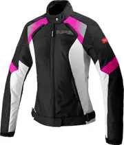 Spidi Flash Evo, textile jacket women , color: Black/Pink , size: XXL