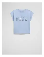 [Country Road] Organically Grown Cotton Sequin Logo T-shirt in Bluebell Multi