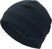 [X AUTOHAUX] Cycling Hat Keep Warm Ear Protection Hard Hat Liner Polar Fleece Fabric Navy 27x18cm 1 Pcs