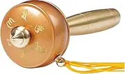 Hand Cranking Buddhist Prayer Wheel Hand Held Prayer Wheel Buddhist Prayer Wheel Used for Prayer, Blessing, Yoga(Gold)