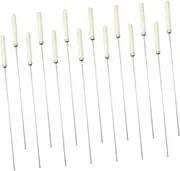 25Pcs Stainless Steel Barbecue Skewers with Handles for Grilling Kebab Durable and Hygienic BBQ Needles for Family Cooking for Outdoor BBQ Parties