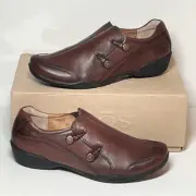 Taos Encore Whiskey Leather Slip Ons Size: 9.5