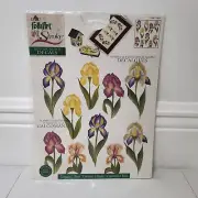Plaid Folk Art One Stroke Decals 1081 Irises Flowers NOS Vtg 2003