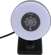 4K USB Webcam with Circle Light and Remote – Auto Focus Web Camera with 2 Mics for Streaming, Video Calls, Online Classes, Compatible with PC and Laptop