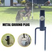 Iron Sun Beach Patio Umbrella Holder Parasol Ground Fixed Spike Fishing Stand