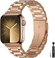 Compatible with Apple Watch band Strap 42mm 44mm 45mm 46mm 49mm,Stainless Steel iWatch Band for Apple Watch Series 10/9/8/7/6/5/4/3/2/1/SE/SE2/Ultra1/Ultra2