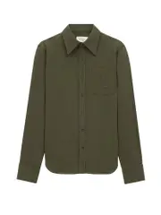 [Saint Laurent] Saint Laurent-Cassandre Linen And Cotton Shirt-Donna 40