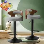 Bar Stools Set of 2 Bar Stools Kitchen Gas Lift Swivel Bar Chairs Stool Wooden H