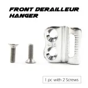 Aican DIY Bike Bicycle Quality Front Derailleur Hanger,1 pc with 2 Screws Silver