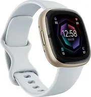 [Fitbit] Sense 2 Health and Fitness Smartwatch with Built-in GPS, Advanced Health Features, up to 6 Days Battery Life - Compatible with Android and iOS, Blue Mist/Pale Gold