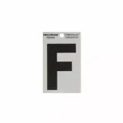 Hillman #840808 3" Letter F Reflective Square-Cut Mylar, Black on Silver