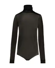Maison Margiela Semi-Sheer High Neck Top IT40,IT42,IT38 black