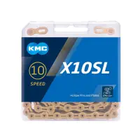 在飛比找蝦皮購物優惠-KMC X10SL 10速 自行車鏈條 金色 銀色