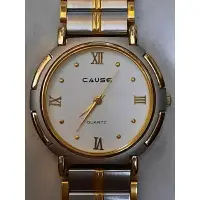 在飛比找蝦皮購物優惠-CAUSE高仕石英錶羅馬數字錶面防水錶，金屬錶帶可隨手腕粗細