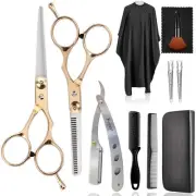 Fcysy 11 Pcs Professional Haircutting Scissors Set, Barber Kit with...
