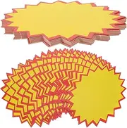 NAMOARLY 100 Sheets Label Blank Star Tags Fluorescent Signs Blank Star Retail Tags Fluorescent neon Sign Retail Sale Tags Retail Sign Display Card Fluorescence