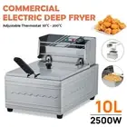 10L Commercial Electric Deep Fryer Basket Chip Cooker Stainless Steel kitchen AU