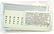 Walthers HO Decals #934-77800 PRR Pullman Heavyweight Passenger Car (Dulux Gold)