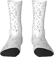 [Ghjkfbf] Black White Speck Print Novelty Unisex Socks Colorful Stylish Crew Socks Casual Dress Gifts For Men Women