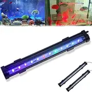 LED Aquarium Colorful Air Bubble Light, Submersible RGB Fish Tank Light, Waterproof Underwater Bubble Lamp with 7-Color Changing Modes, for Aquarium Decor (45cm)