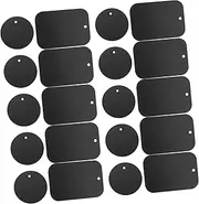 UTHCLO 20Pcs Phone Mount Holder Plates for Car Magnetic Mounts Ultra Thin Black Metal Plates for Seamless Smartphone Attachment