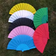 Chinese Hand Fan Plastic Cloth Hand Held Fans Wedding Party Favours Folding Fan