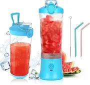 Portable Blender, Personal Size Blender for Shakes and Smoothies, Waterproof 20OZ USB Rechargeable Mini Blender Cup with 6 Sharper Blades 240W powerful Hand-held Blender for Kitchen/Home/Travel