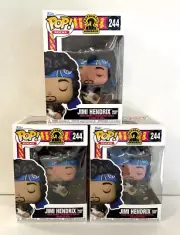 Funko Pop! Rocks JIMI HENDRIX Maui Live #244 Lot of 3 Vinyl Figure NIB