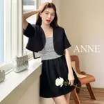 ANNE｜小西服套裝 西裝套裝 西裝外套 西裝短褲 M-XL【AO10178】面試套裝 西裝套裝 短袖西裝套裝 女套裝