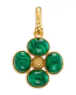 Capucine De Wulf Malachite Berry Clover Double Sided Pendant