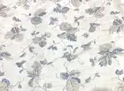 Off-White Linen with Leaf and Berry Print