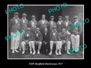 OLD POSTCARD SIZE PHOTO OF THE NEW SOUTH WALES CRICKET TEAM 1927 DON BRADMAN