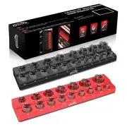 1/2 Magnetic Socket Organizer Set, 2 Pieces Socket Holder Organizers Metric &...