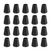36Pcs Alloy Bell End Stoppers, 14mm x 12mm Cord End Fastener, Black