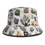 CONVERSE 漁夫帽 CREATIVE BUCKET HAT 男女款 米白 仙人掌 圖紋 透氣 帽子 10023386A01