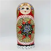 Matryoshka Russian Nesting Dolls 15 Pieces Handmade Nesting Dolls Wooden Russian Matryoshka Educational Toy Birthday Halloween Wish Gift Happy Gift