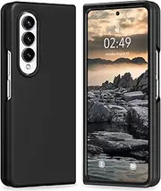 [Meifei] case for Samsung Galaxy Z Fold 4, Silicone case for Galaxy Z Fold 4 Liquid Soft Silicone Slim Fit Shockproof Protective Rubber Thin Case for z fold 4 5G 2022, Black