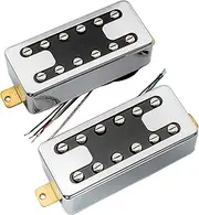 Artec MVH6A Alnico 5 Neo Traditional H Filtertron Style Humbucker Electric Guitar Neck Bridge Pickups Set, Chrome