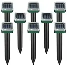 8 Pack Solar Powered Snake Repellent Solar Snake Repellent for Outdoors C2R9