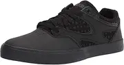 [DC] Men's Kalis Vulc AC Band Limited Edition Sneaker Skate Shoe, Black/Black/Grey