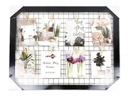 6 x BLACK PICTURE FRAME COLLAGE 45x56cm Hanging Photo Frames with 8 Pegs Fits Eight 4x6" Photos Family Hanging Photo Display Collage Board for Prints