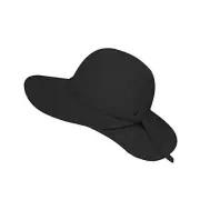 Vintage Fedora Floppy-Hat Kids Girl's Wide Brim Felt Bowler-Hat 3-8 Years Black