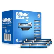 Gillette Mach 3 Shaving Blades- Pack of 6 (Cartridges)