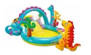 Intex Kids Backyard Dinoland Play Centre Pool | Inflatable Water Spray Dinosaur