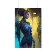 Cyberpunk Woman Poster - Fine Art Paper - 24 x 36