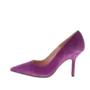 ANNA F. women shoes purple suede pointy toe pump Made in Italy Heel 9 cm